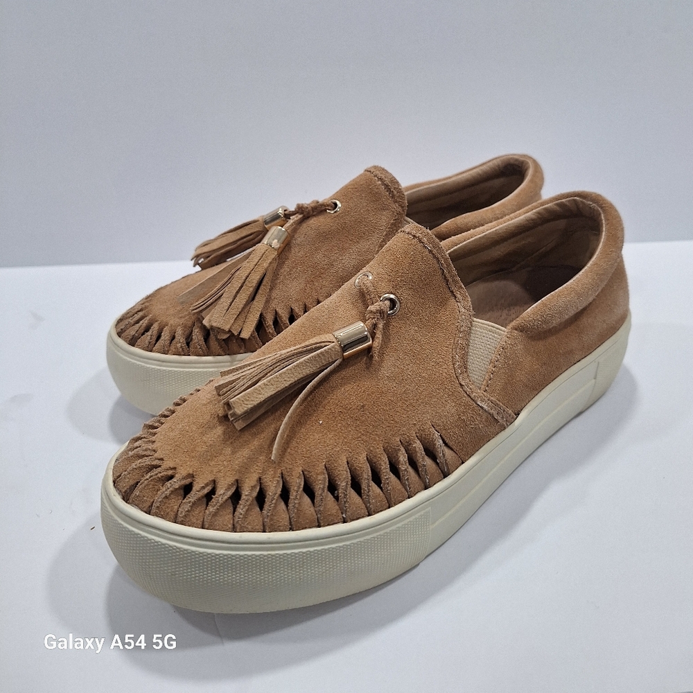 J/Slides NYC Aztec Suede Slip-on Shoes- Women Size 5.5